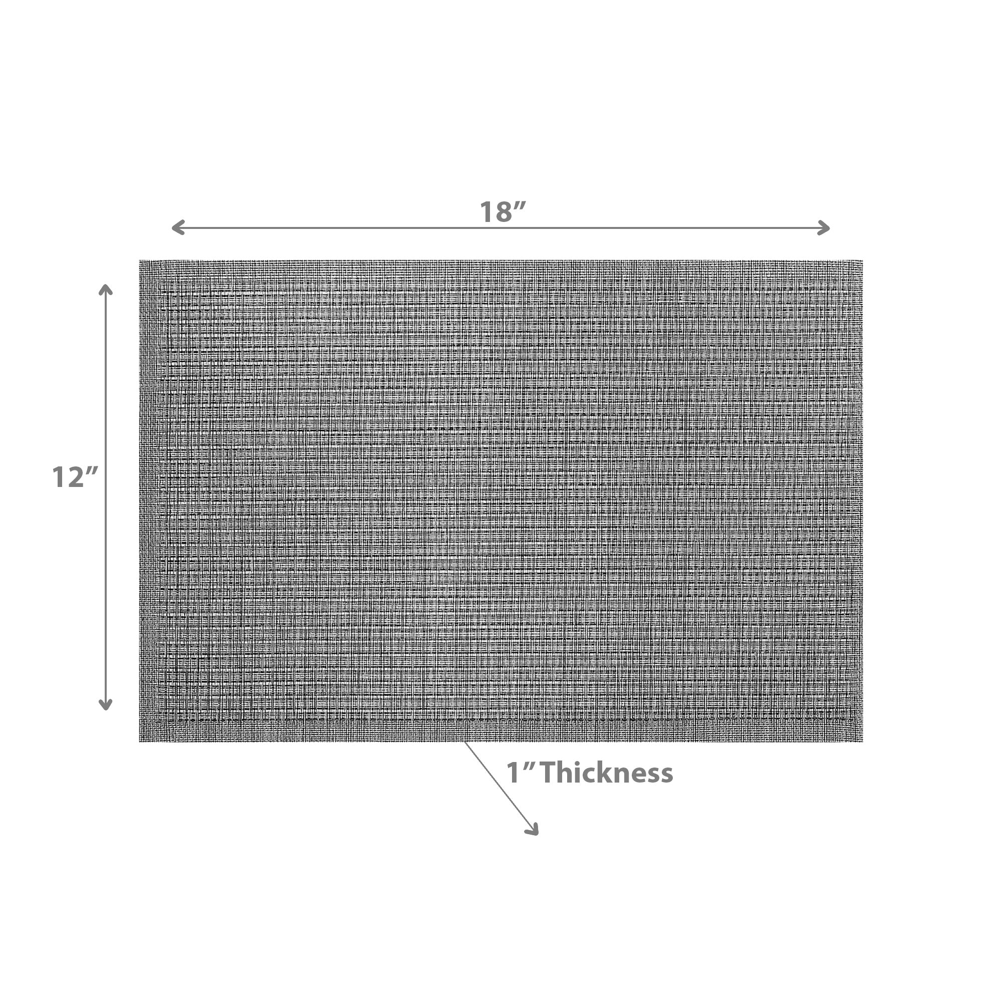 Grey Lurex Woven PVC Placemat Set of 12 – Sparkling Table Decor, Durable Mats