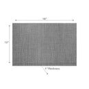 Woven Pvc Placemat With Lurex Grey - Set of 12