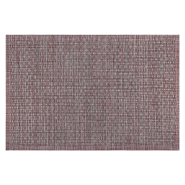 Woven Pvc Placemat With Lurex Red - Set of 12
