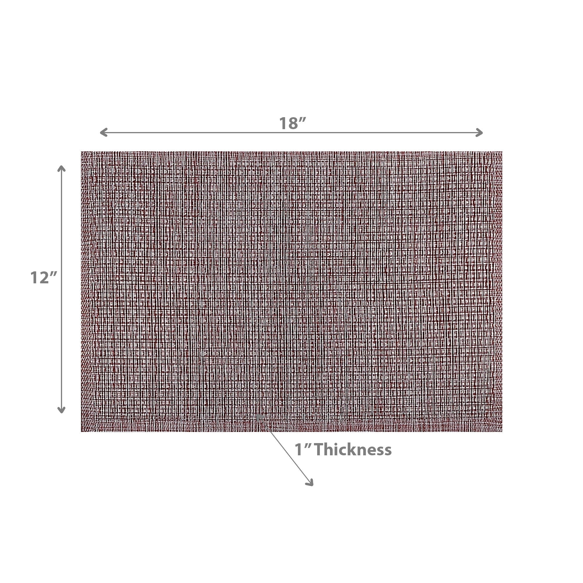 Red Lurex Woven PVC Placemat Set of 12 – Sparkling Table Decor, Durable Mats