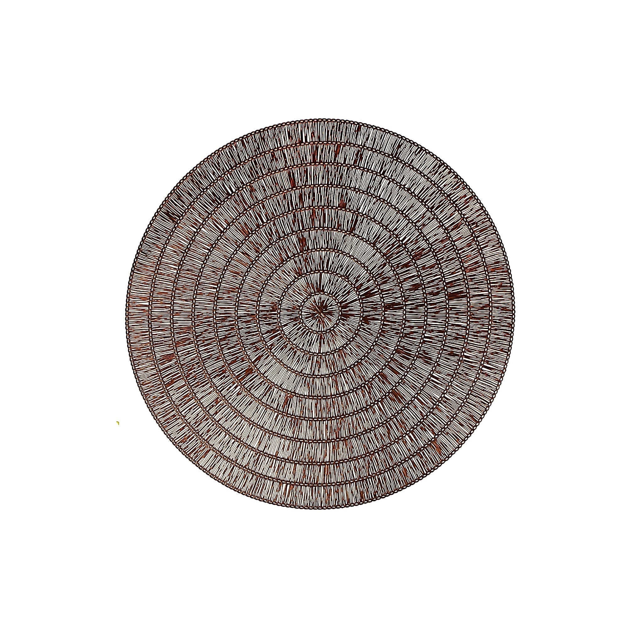 Brown Round PVC Lace Placemat Set of 12 – Elegant Table Decor, Easy-Clean Mats