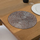 Round Pvc Lace Placemat Brown - Set of 12