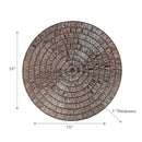 Round Pvc Lace Placemat Brown - Set of 12