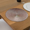 Round Pvc Lace Placemat Gold - Set of 12