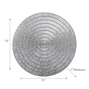 Round Pvc Lace Placemat Silver - Set of 12