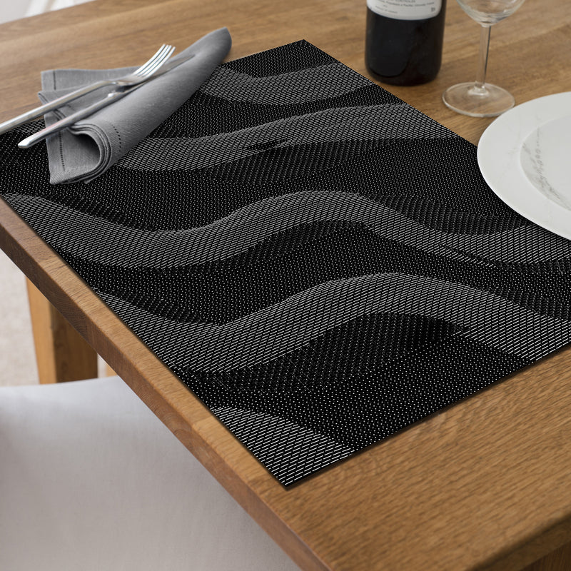 Woven Pvc Placemat Wave - Set of 12