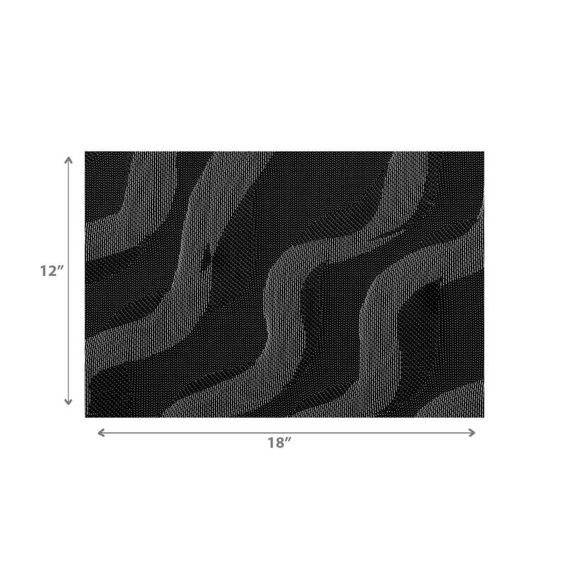 Woven Pvc Placemat Wave - Set of 12