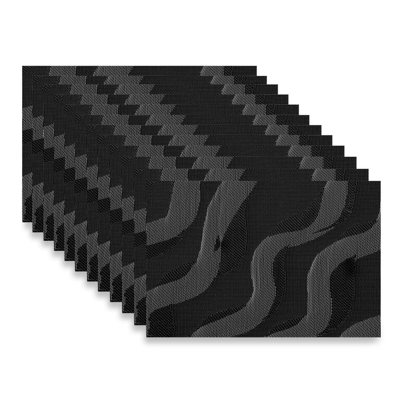 Woven Pvc Placemat Wave - Set of 12