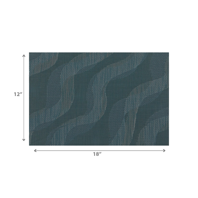 Woven Pvc Placemat Wave - Set of 12
