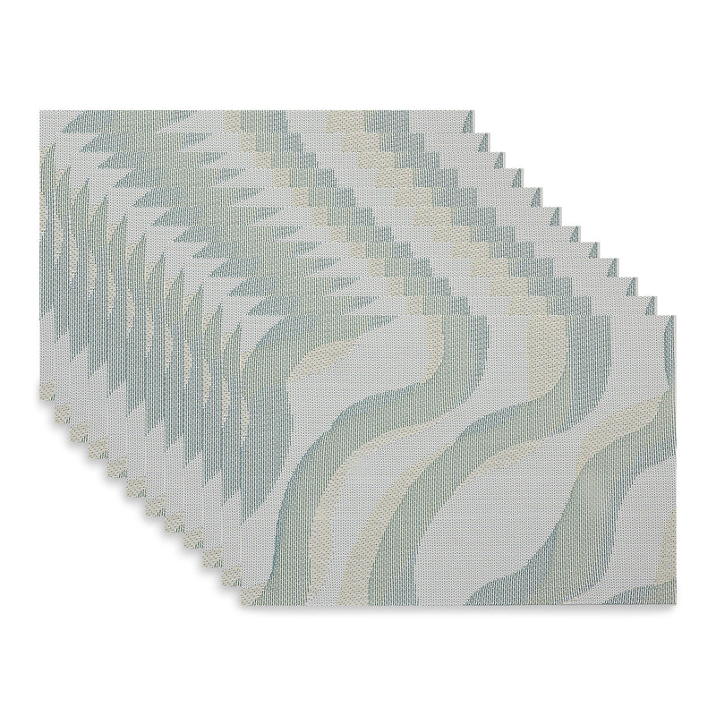 Woven Pvc Placemat Wave - Set of 12