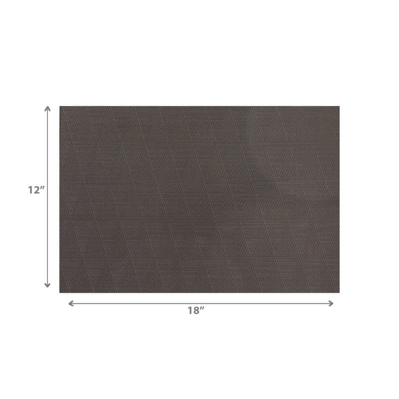 Woven Pvc Placemat Triangle - Set of 12