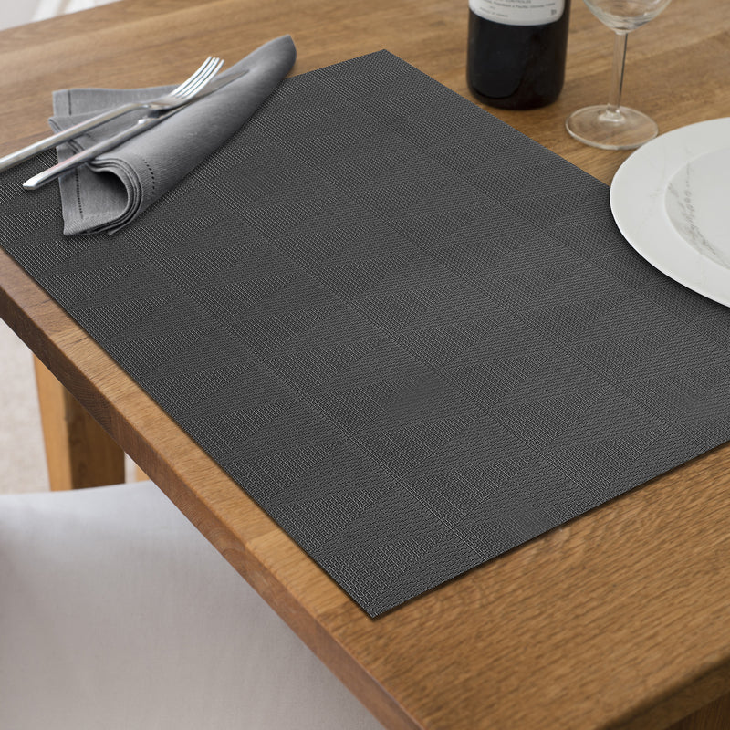 Woven Pvc Placemat Triangle - Set of 12