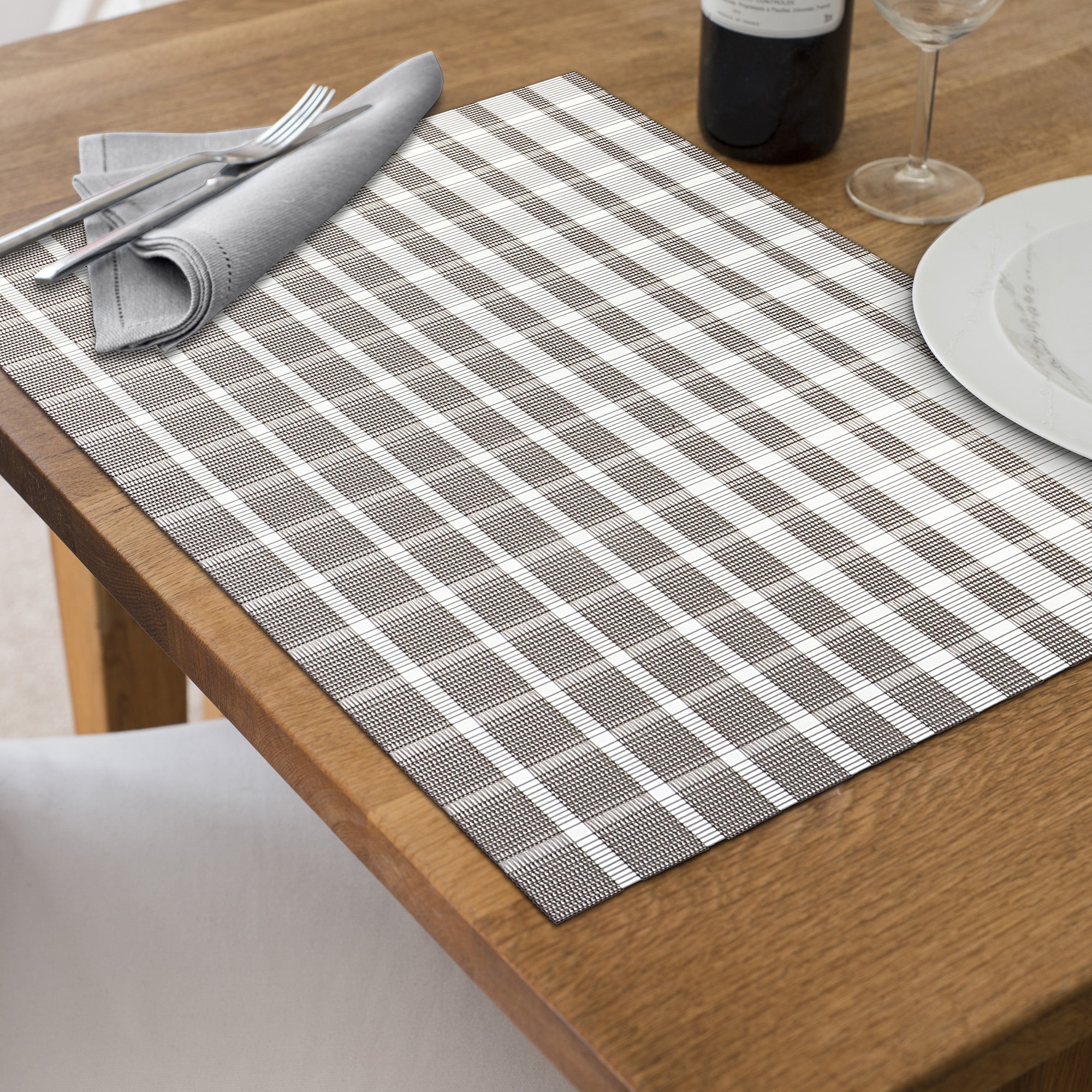 Woven PVC Placemat Set Of 4 Basketweave Sand Set Of 3, Dining Table Decor
