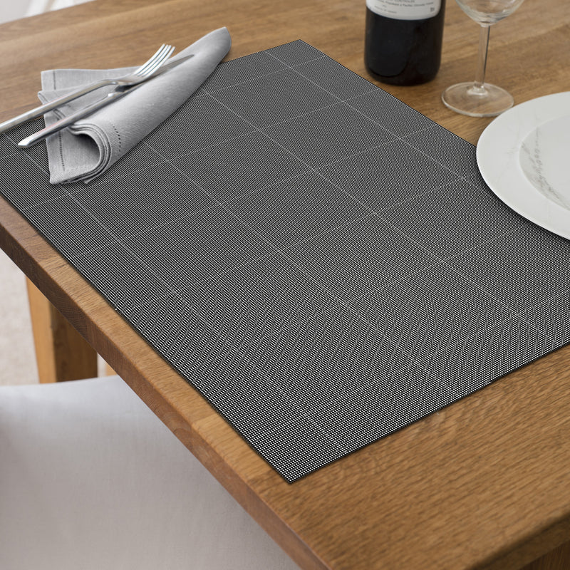 Woven Pvc Placemat Set Of 4 Square Block - Set of 3
