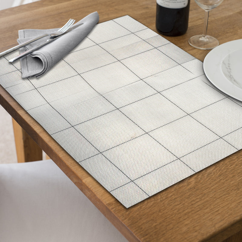 Woven Pvc Placemat Set Of 4 Square Block - Set of 3