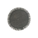 Woven Round Placemat With Fringes - Set of 12