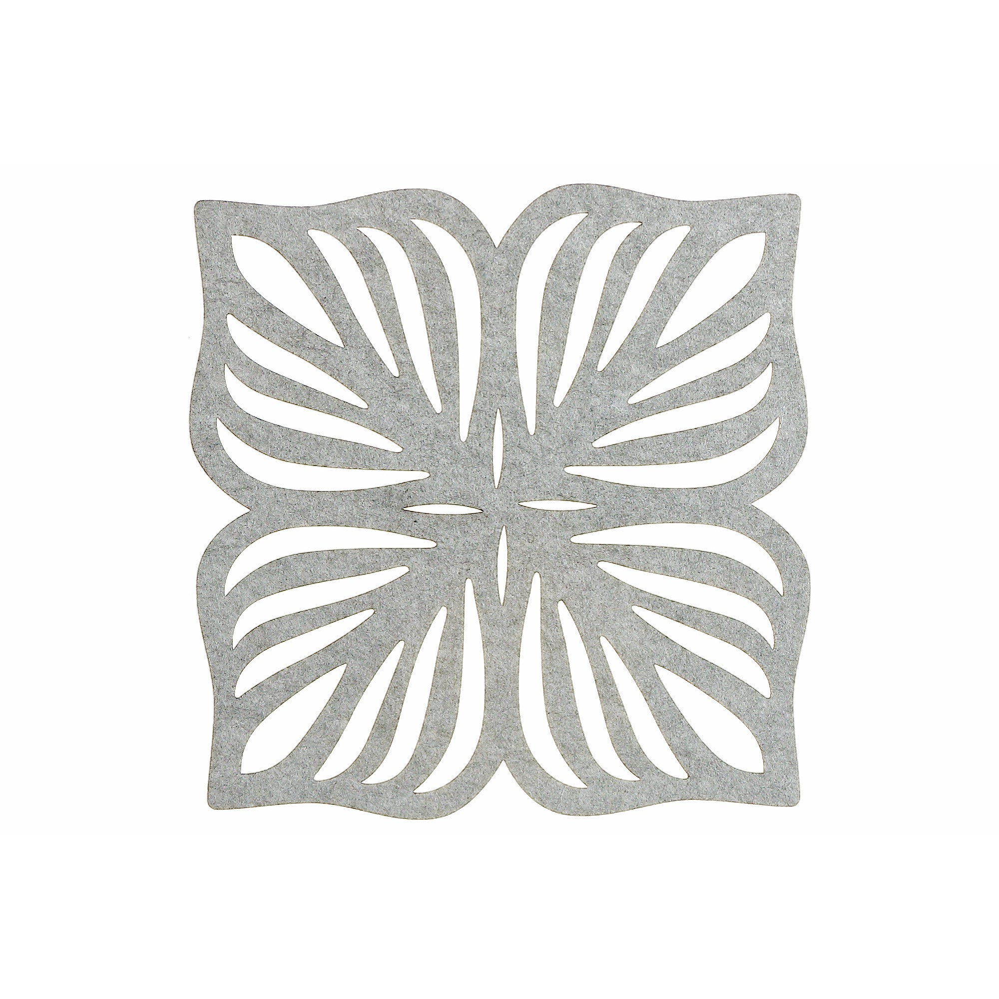 Cutout Leaf Grey Placemat Set Of 12, Dining Table Decoration