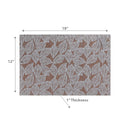 Poly-Linen Printed Placemat Leave White - Set of 12