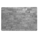 Printed Cork Backed Placemat Wood Grey/Black - Set of 12
