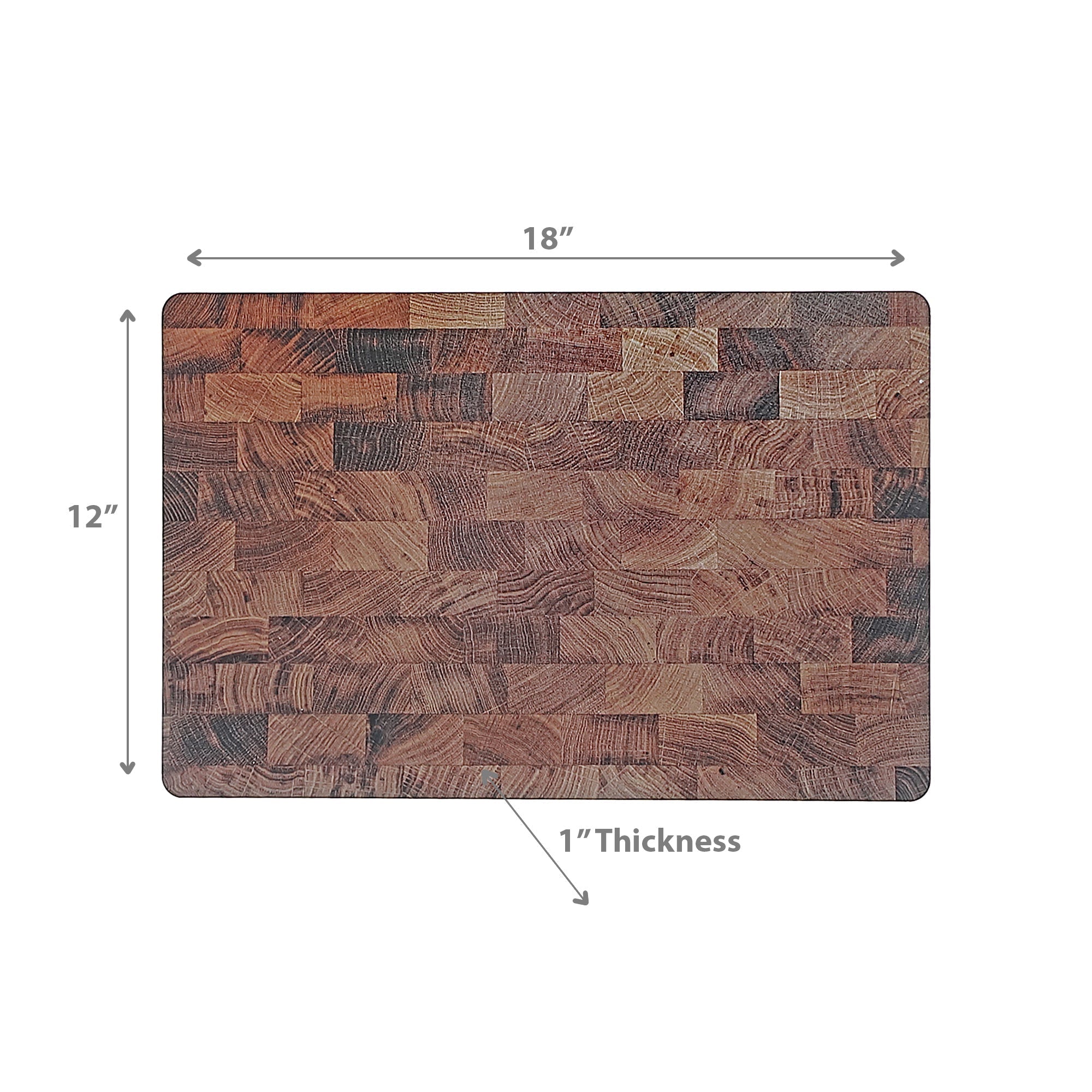Wood Brown Printed Cork Backed Placemat Set of 12 – Rustic Table Decor, Easy-Clean Mats
