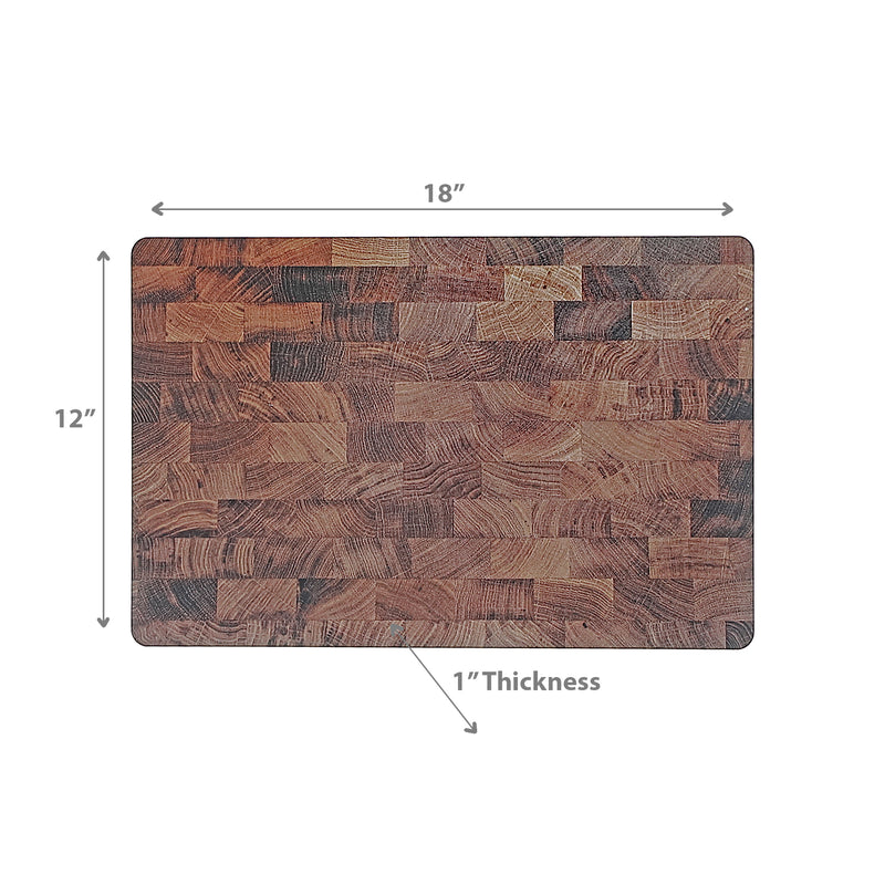 Printed Cork Backed Placemat Wood Brown - Set of 12