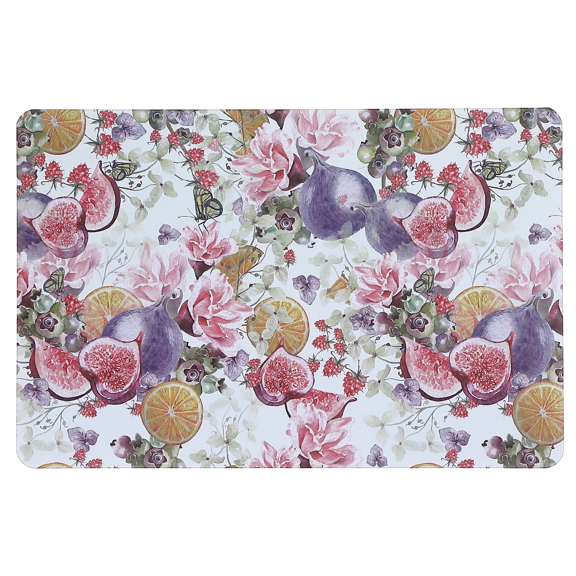 Fig Printed Cork Backed Placemat Set of 12 – Fruit Tableware, Kitchen Dining Mats