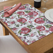 Pomegranate Printed Cork Backed Placemat Set of 12 – Fruit Tableware, Kitchen Dining Mats