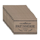 Burlap Placemat Patisserie - Set of 12