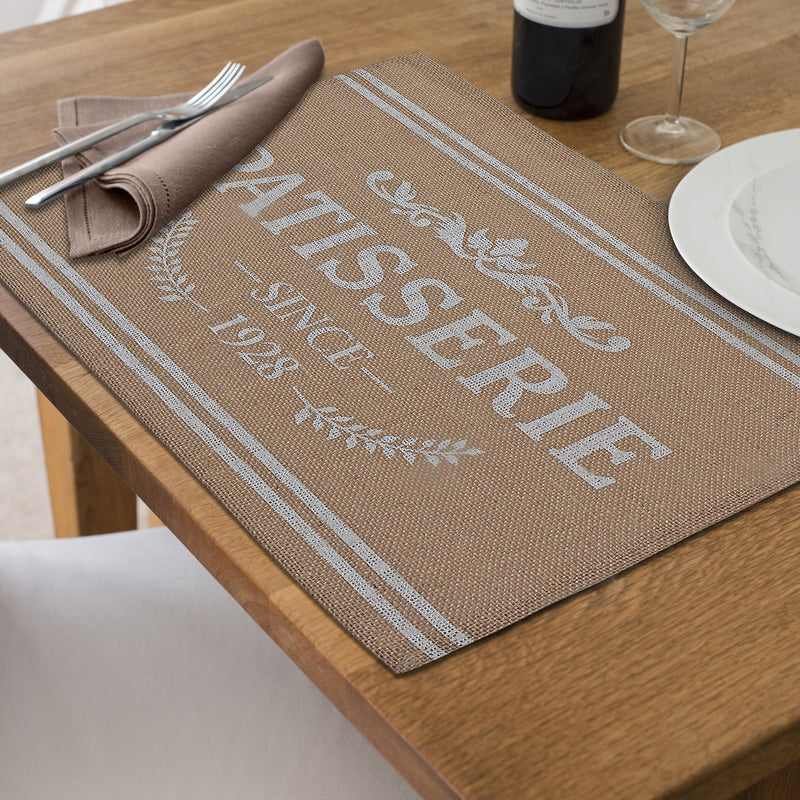 Burlap Placemat Patisserie - Set of 12