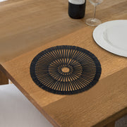 Maison Concepts Round Heavy Bamboo Placemat Black - Set of 6