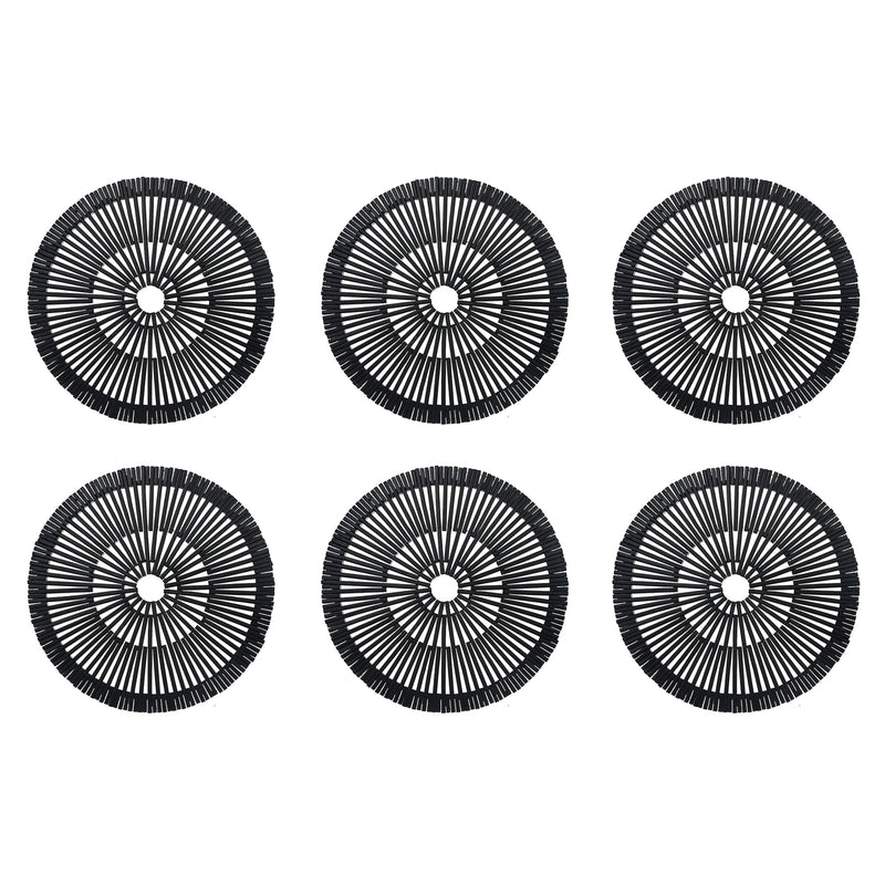 Round Heavy Bamboo Placemat - Set of 6