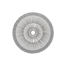 Round Heavy Bamboo Placemat White - Set of 6