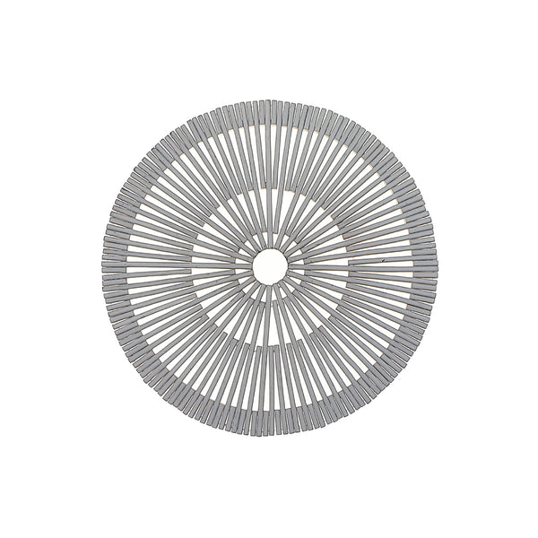 Round Heavy Bamboo Placemat White - Set of 6