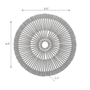 Round Heavy Bamboo Placemat White - Set of 6