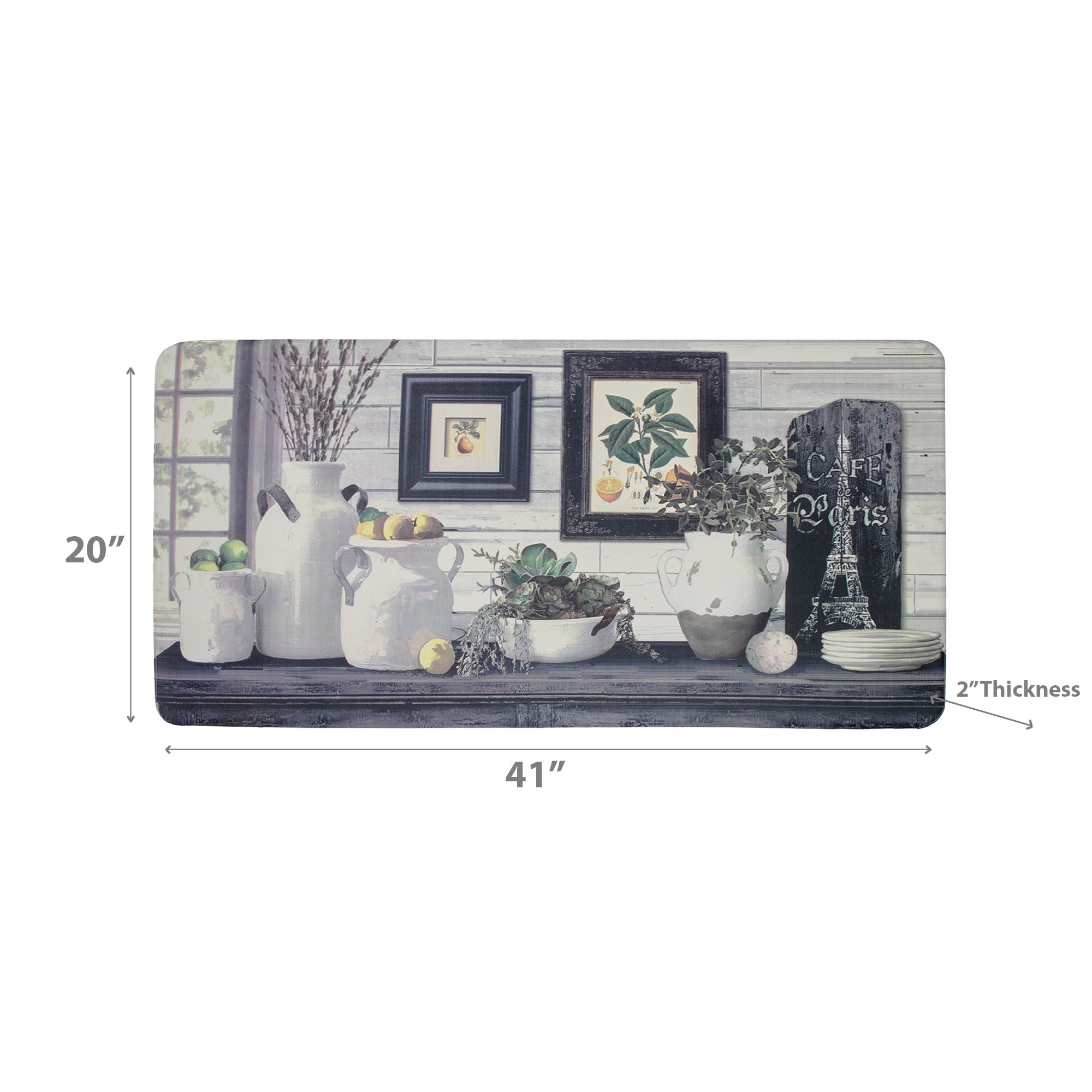 Memory Foam Floor Mat Bevel Paris Farm
