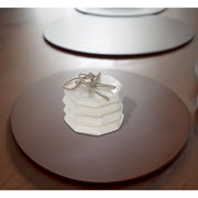 4 Piece Octagon White Marble Coaster Set 4 X 4 Inch, Rustic Drink Coasters, Coffee Table Accessories