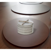 4 Piece Terrazzo Stone Round Coaster Set 4 X 4 Inch, Rustic Drink Coasters, Farmhouse Table Decor