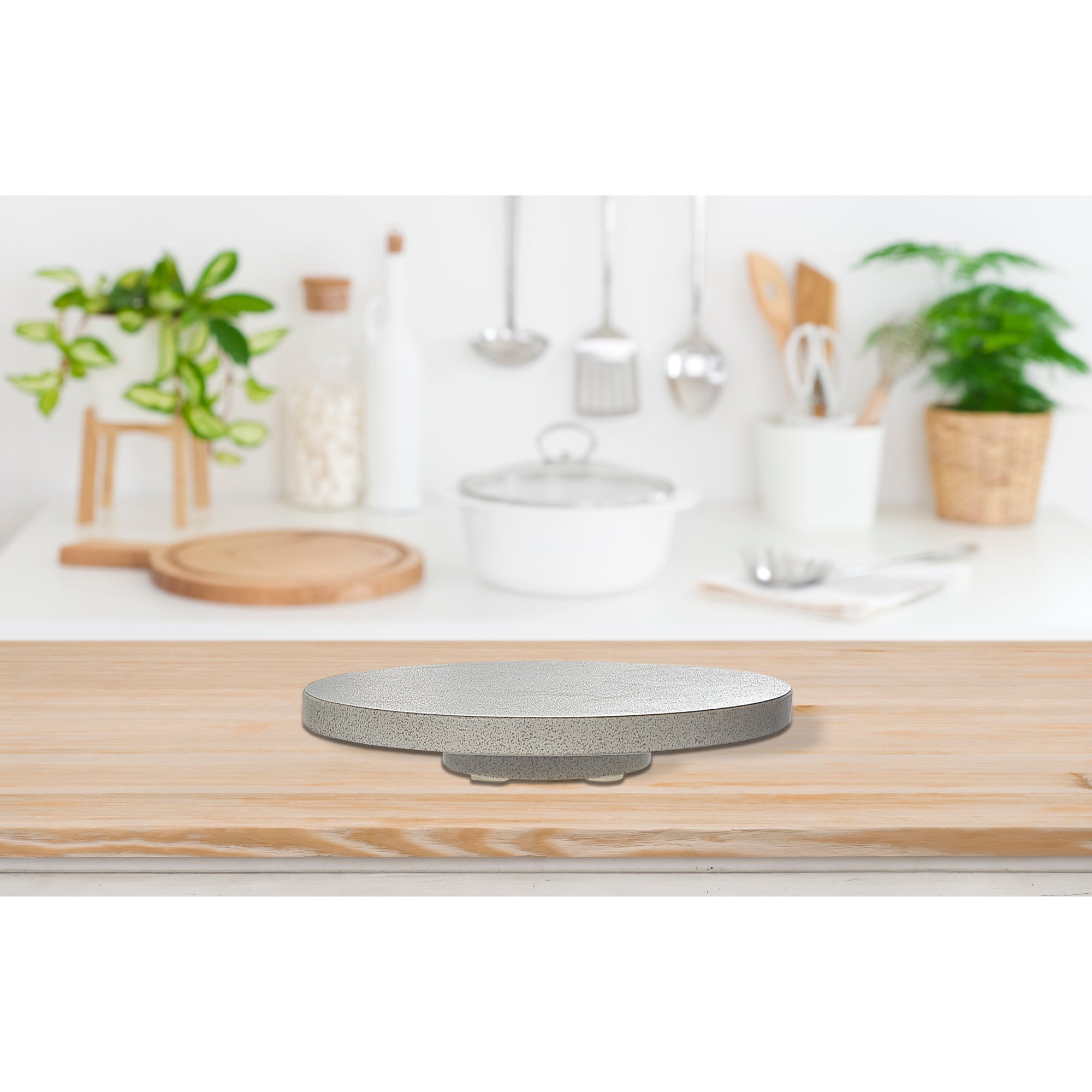 Stone Terrazzo Lazy Susan, Kitchen Table Turntable, Dining Serving Accessory