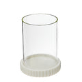 Glass Candle Holder With Marble Base