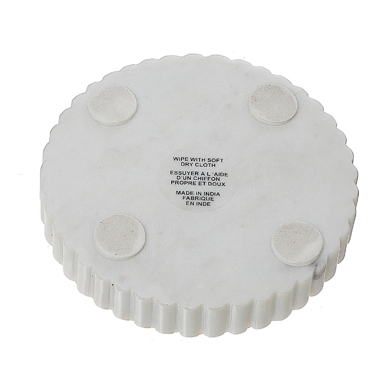 Glass Candle Holder With Marble Base