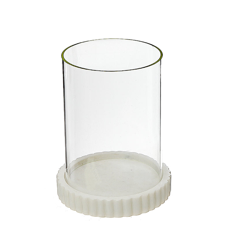 Glass Candle Holder With Marble Base