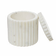 White Marble Canister, Kitchen Storage Container, Decorative Countertop Canister