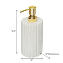 White Marble Dispenser With Gold Metal Pump
