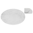 12" Marble Lazy Susan White