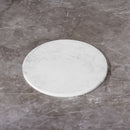 12" Marble Lazy Susan White
