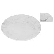 12" White Marble Lazy Susan – Rotating Kitchen or Dining Table Centerpiece