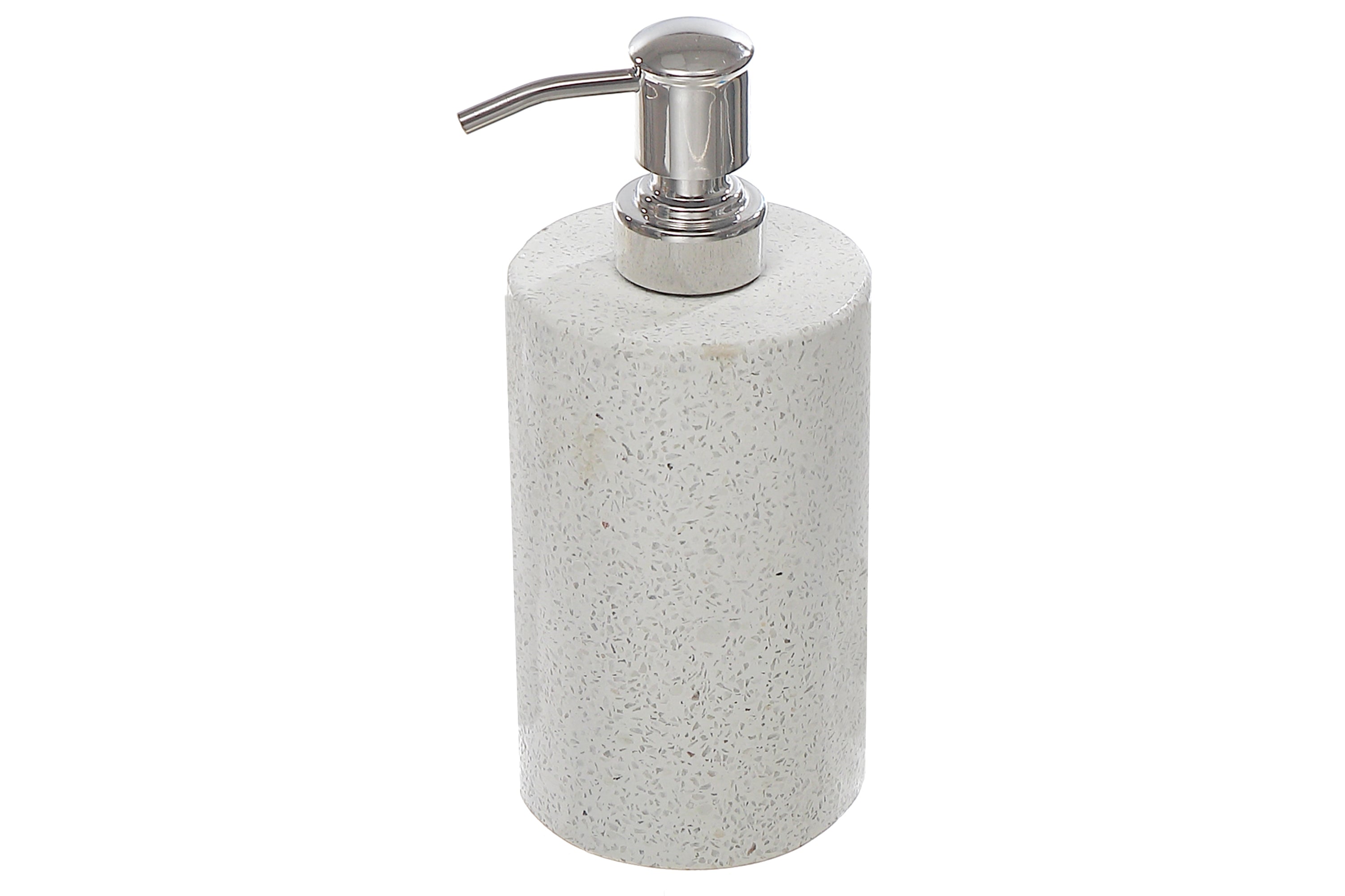 White Terrazzo Lotion Dispenser – Bathroom Liquid Soap Pump