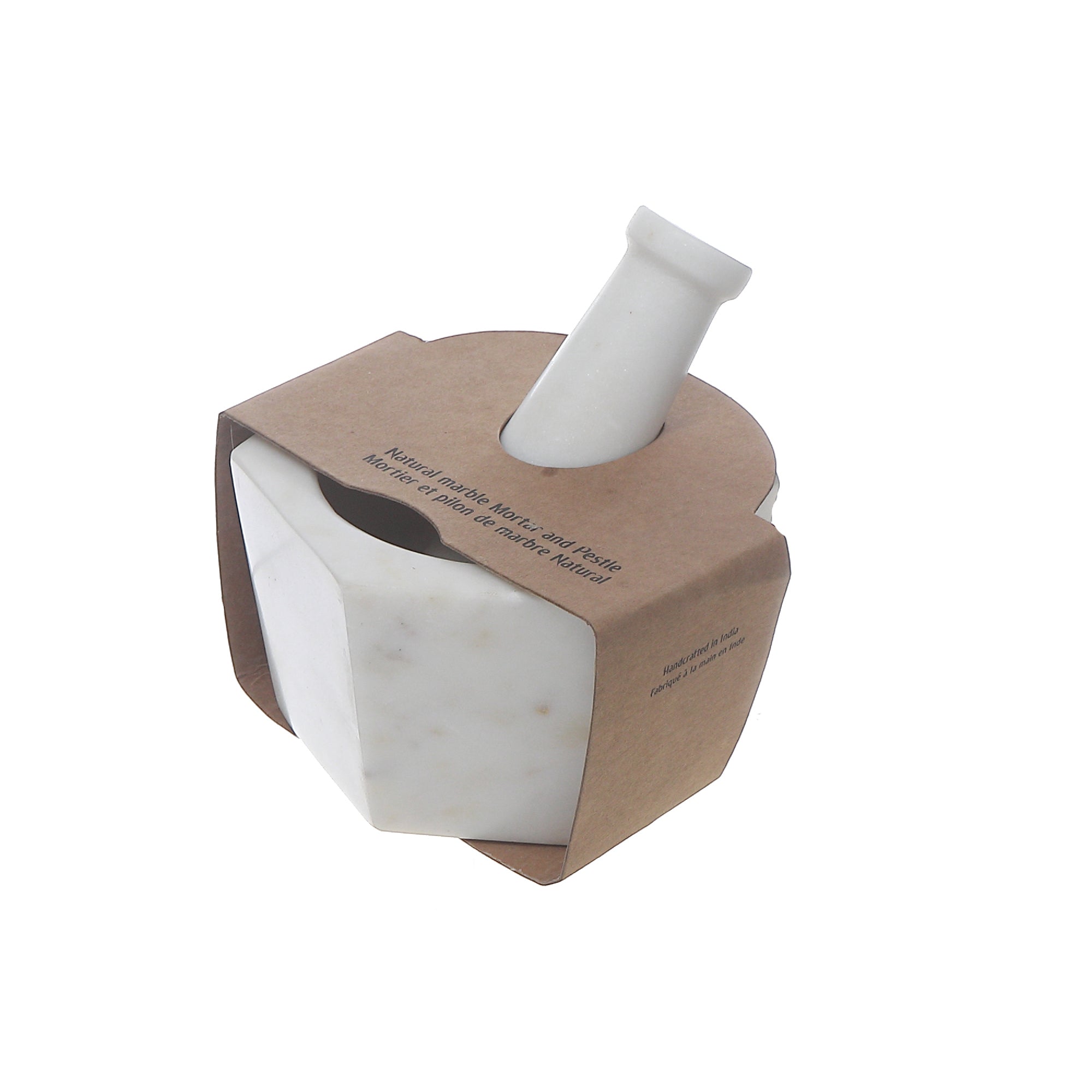 Marble Hexagon Mortar & Pestle White, White Marble Hexagon Mortar And Pestle, Spice Grinder, Kitchen Prep Tool