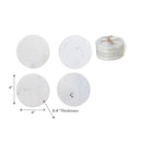 4Pc Marble Coaster 4X4" White