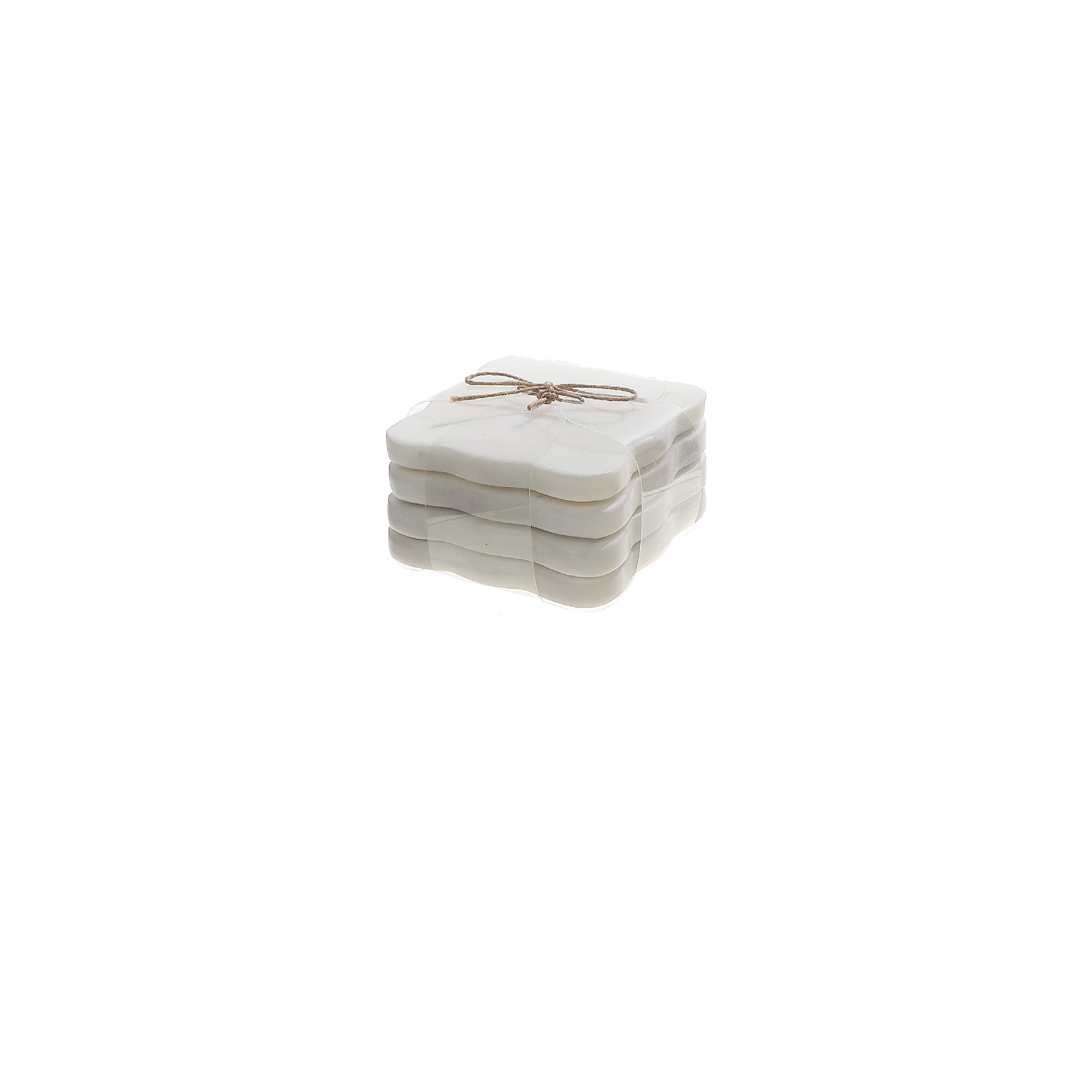 4Pc Marble Butterfly Shape Coaster 4X4" White, White Marble Butterfly Coaster Set Of 4, 4X4 Inch Drink Coasters, Elegant Table Accent